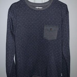 Cotton On Sweater Medium Blue and Gray polka dots